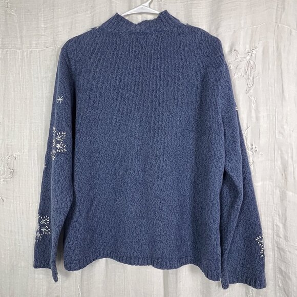 Crystal Kobe Fair Isle Snowflake Cardigan Sweater - Picture 4 of 9